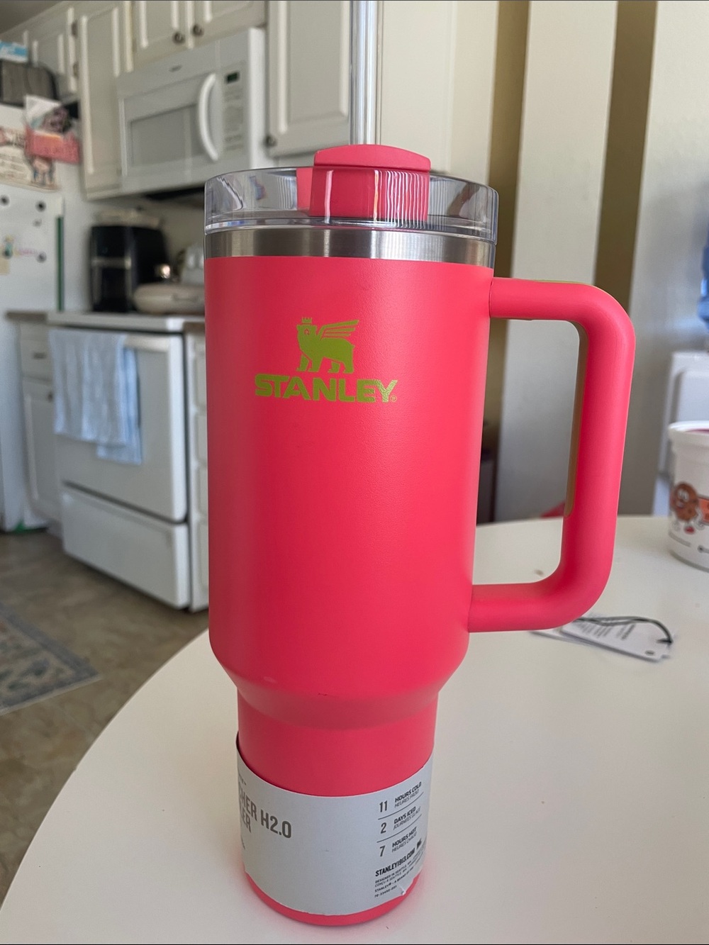 Stanley Pink Travel Mug with Handle